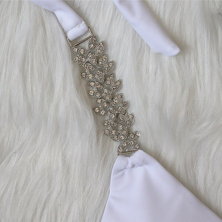 Kvinder Bejeweled Halter Neck Bikini Sæt Stilla