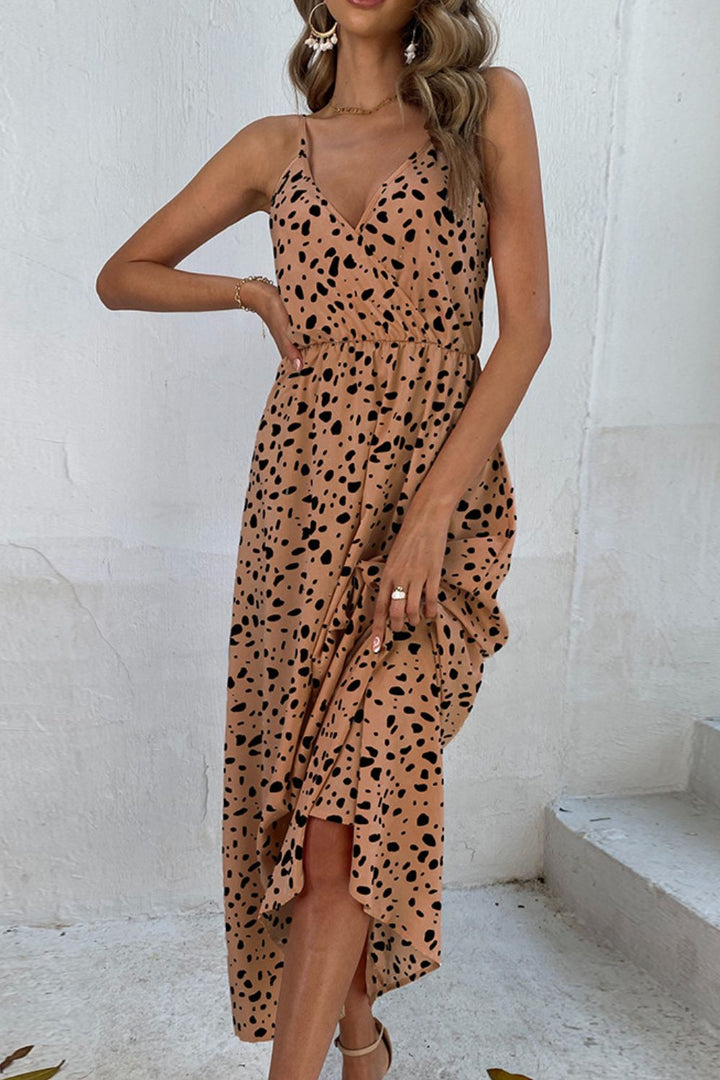 Stilla | Surplice Justerbar Spaghetti Strop Maxi Kjole
