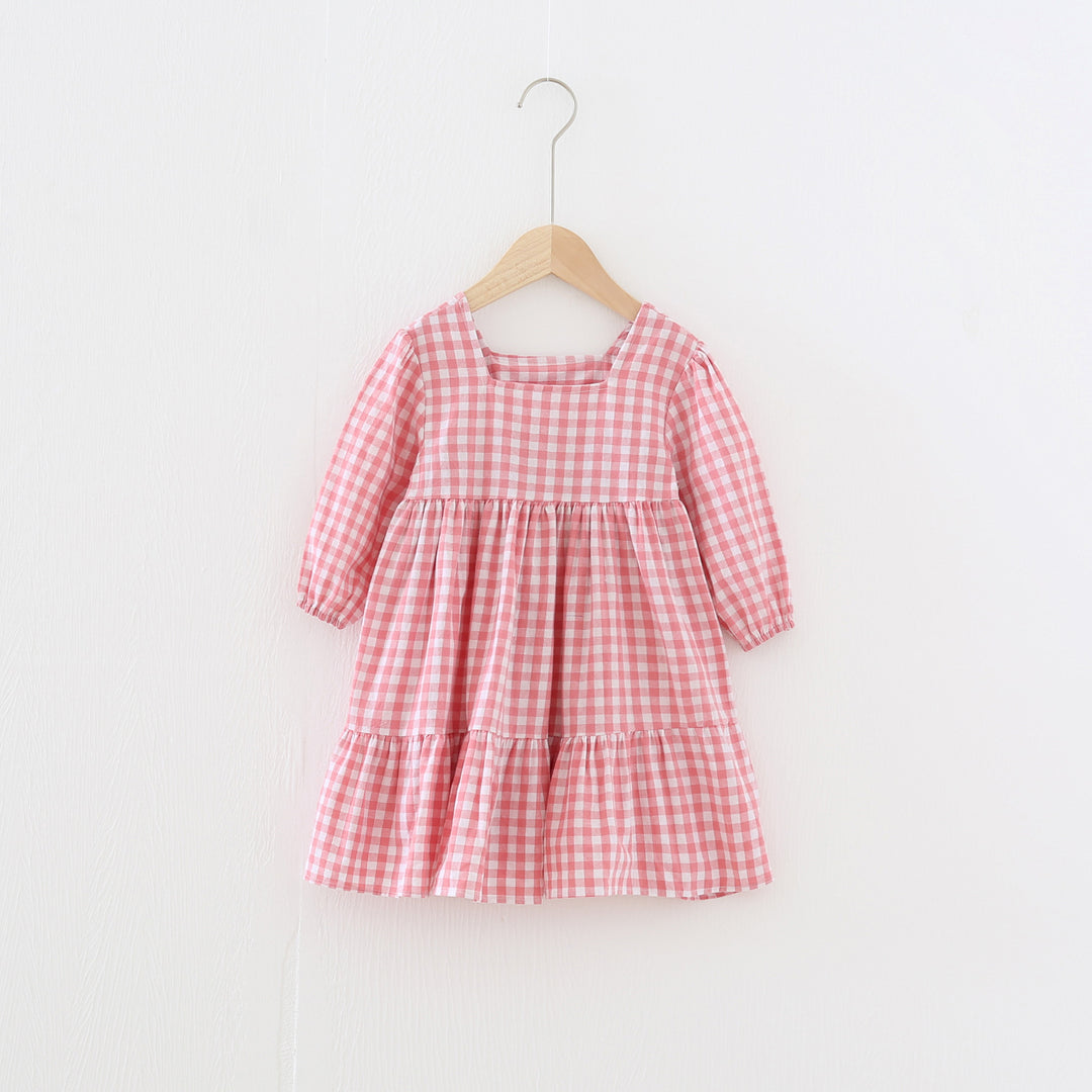 Femme Gingham Trin-Midi-Kjole Stilla