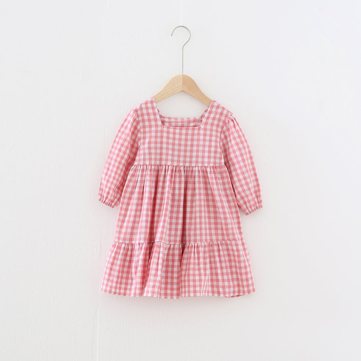 Femme Gingham Trin-Midi-Kjole Stilla