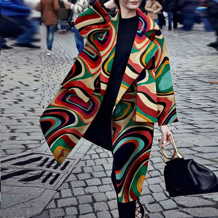 Dame Mode Kimono med livligt mønster Stilla