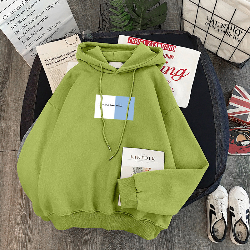 Dame Casual Graphic Pullover Hoodie med livligt artwork Stilla