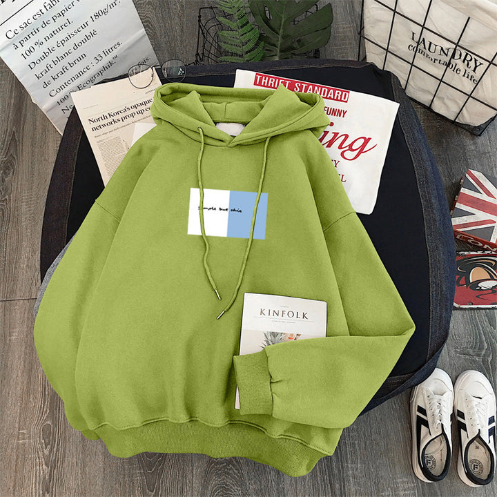 Dame Casual Graphic Pullover Hoodie med livligt artwork Stilla