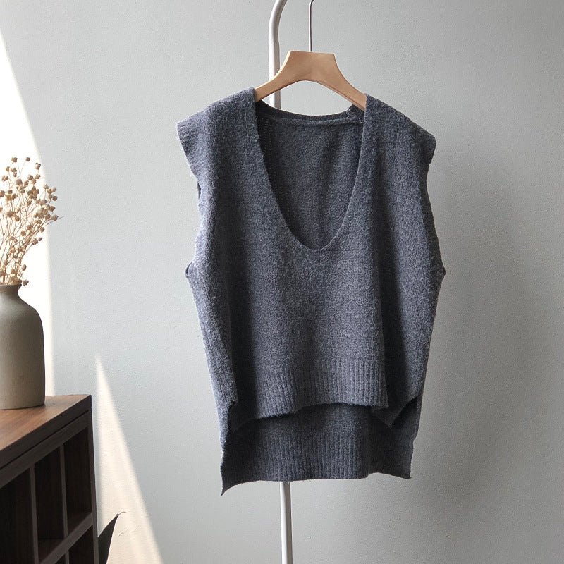 Dame komfortabel V-hals strikpullover Stilla