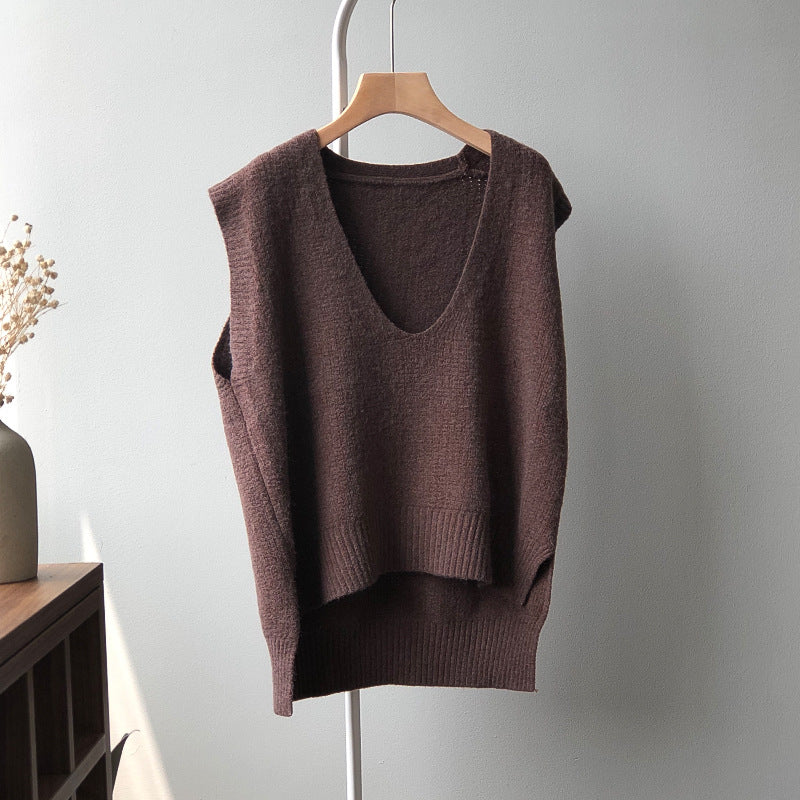 Dame komfortabel V-hals strikpullover Stilla