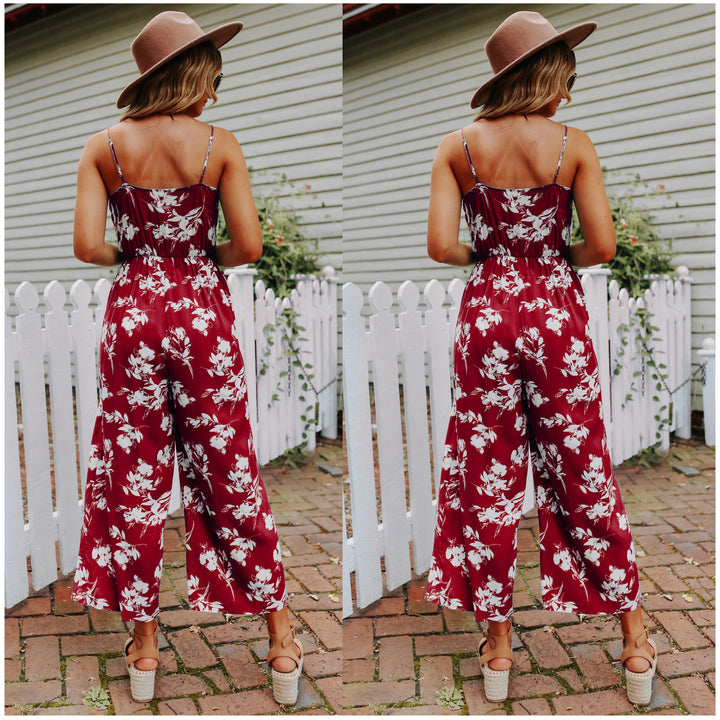 Dame Luftigt Jumpsuit med blomstret design og elastisk bånd Stiila