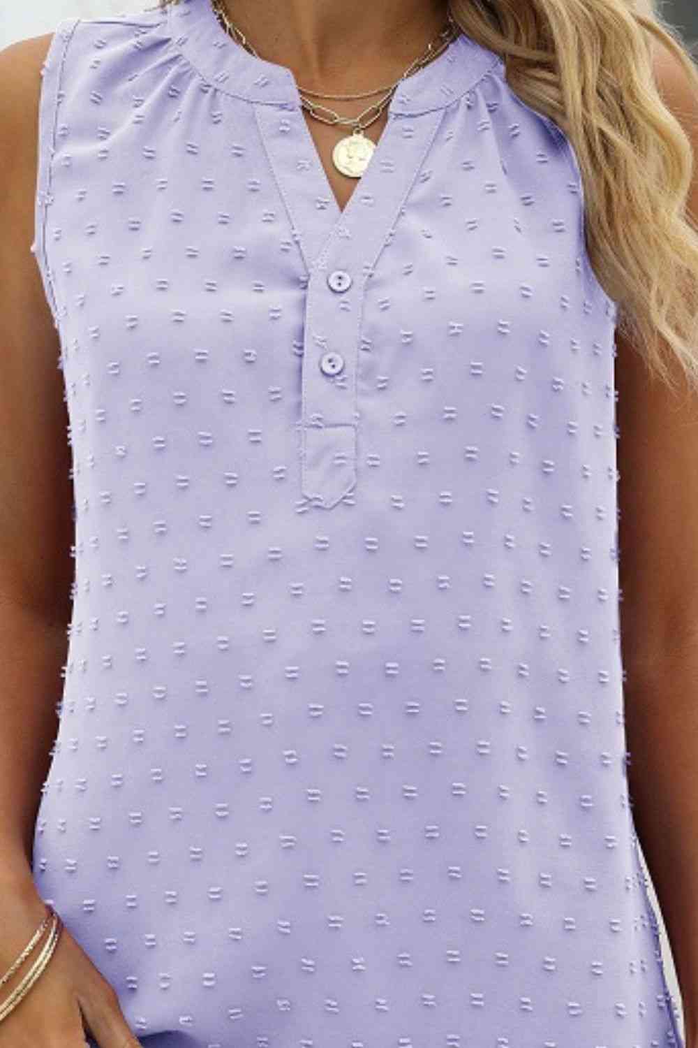 Stilla | Dot Notched Neck Tank