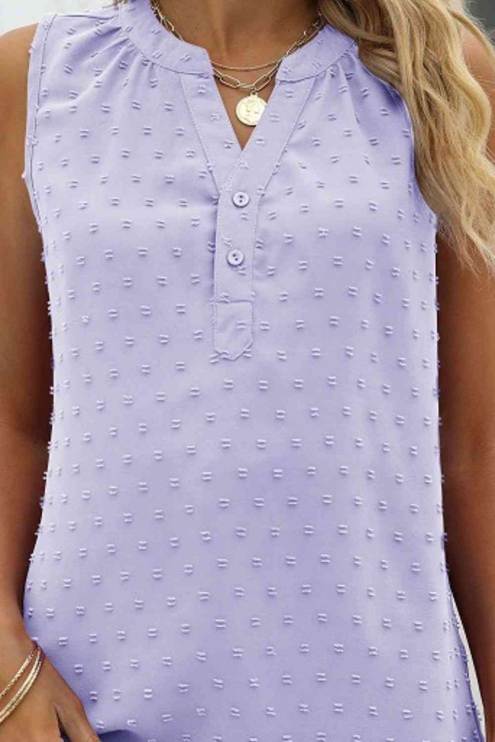 Stilla | Dot Notched Neck Tank