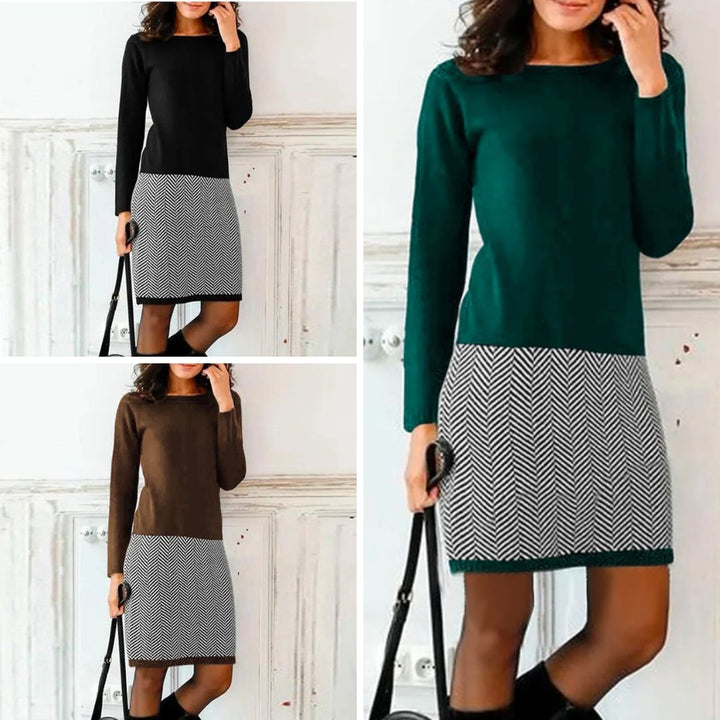Stilla | Chic kjole med houndstooth kant