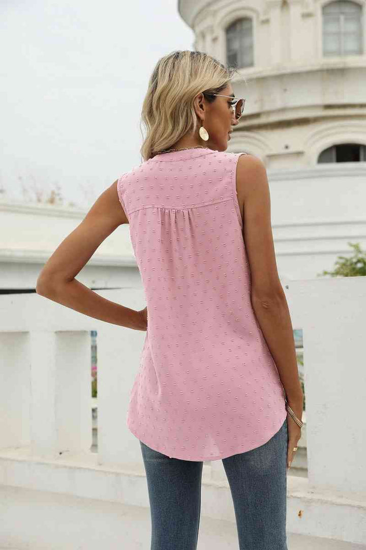Stilla | Dot Notched Neck Tank