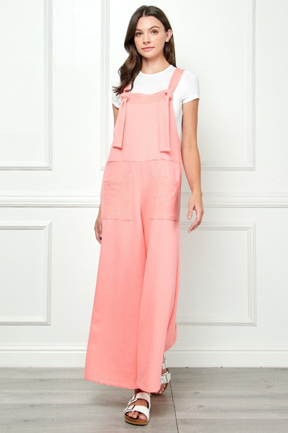 Stilla | Bred Strop Fransk Terry Overalls