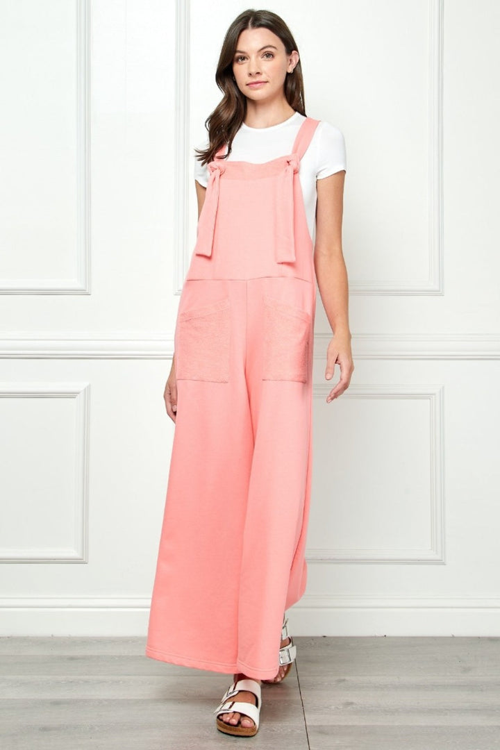 Stilla | Bred Strop Fransk Terry Overalls