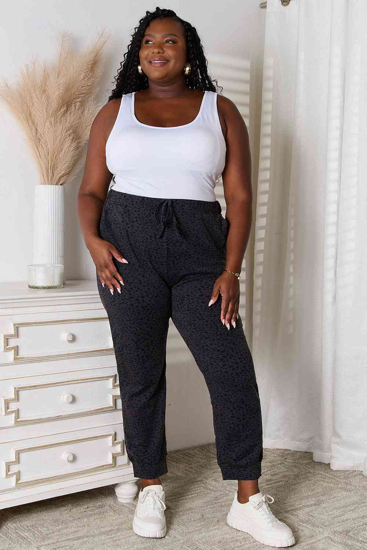Stilla | Bae Leopard Print Joggers Med Lommer