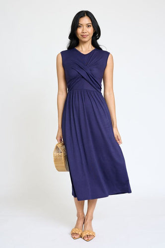 Stilla | Cross-over Bodice Midi Kjole