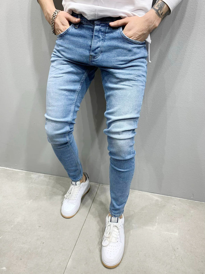 Herrer tætsiddende jeans i moderne slim-fit stil Stilla
