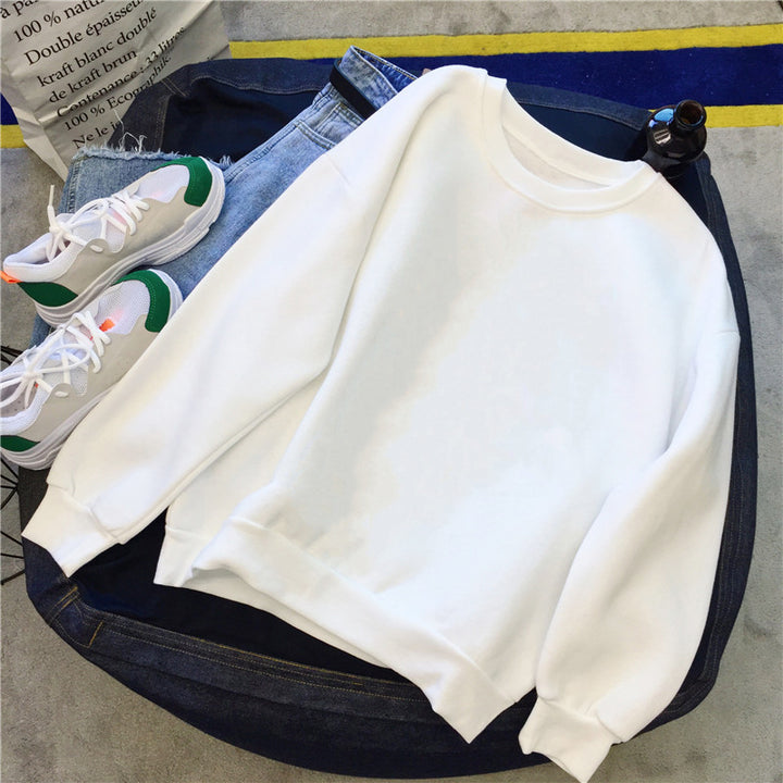 Femme Klassisk Løs Passende Pullover Sweatshirt Stilla