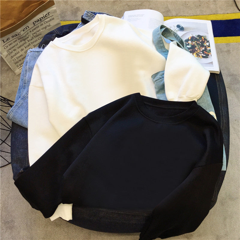 Femme Klassisk Løs Passende Pullover Sweatshirt Stilla