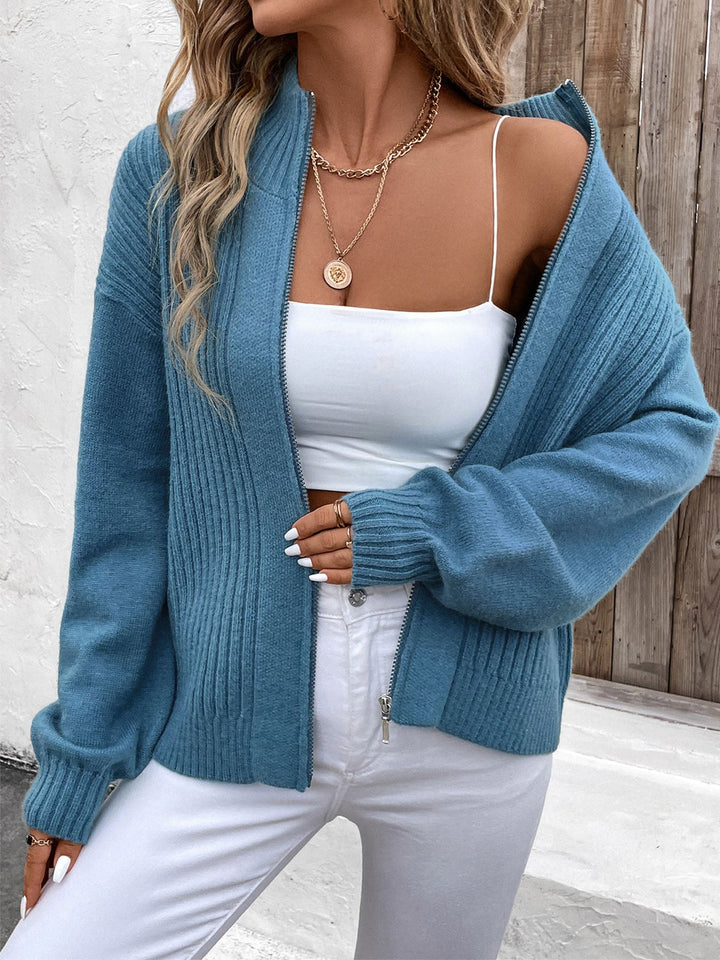 Stilla | Zip Up Langærmet Cardigan