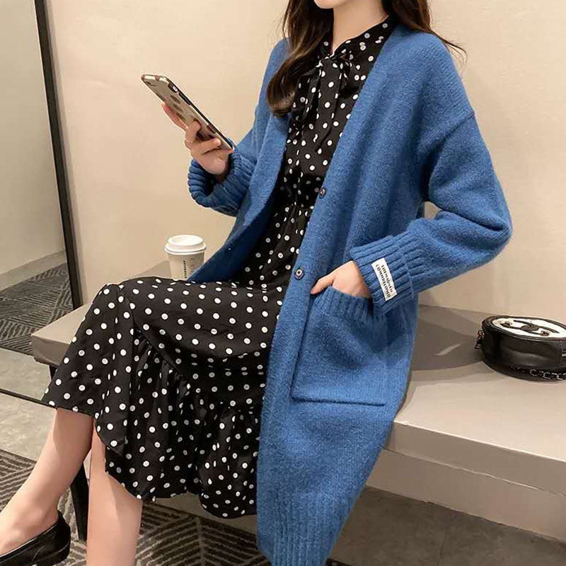 Femme Cozy Åben Front-Cardigan med Lommer Stilla