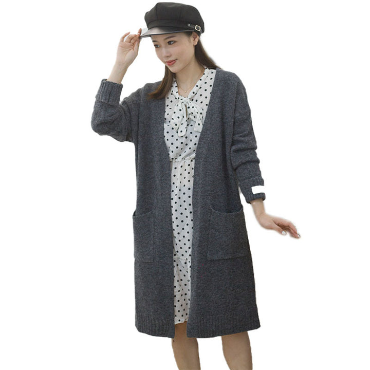 Femme Cozy Åben Front-Cardigan med Lommer Stilla