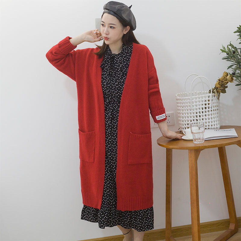 Femme Cozy Åben Front-Cardigan med Lommer Stilla