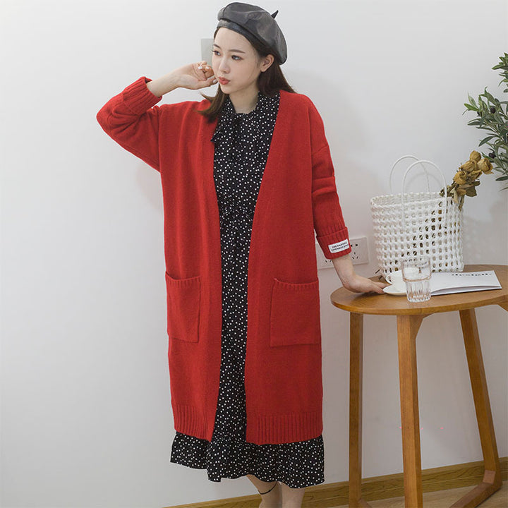 Femme Cozy Åben Front-Cardigan med Lommer Stilla