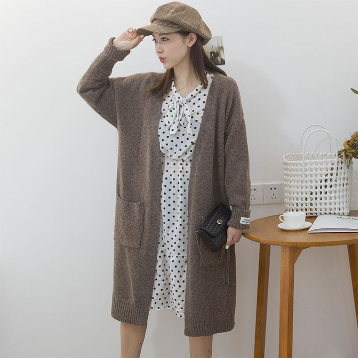 Femme Cozy Åben Front-Cardigan med Lommer Stilla