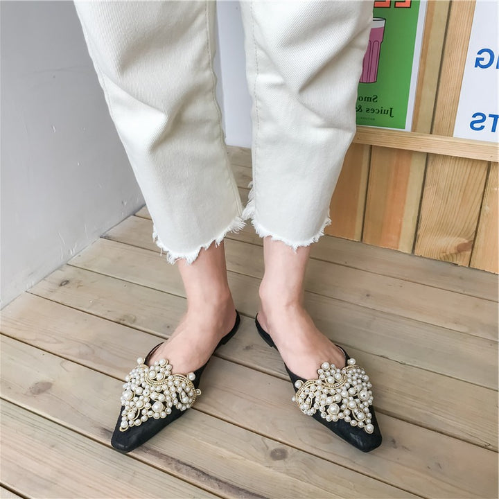 Dame Mules med luksuriøs perle-design Stilla