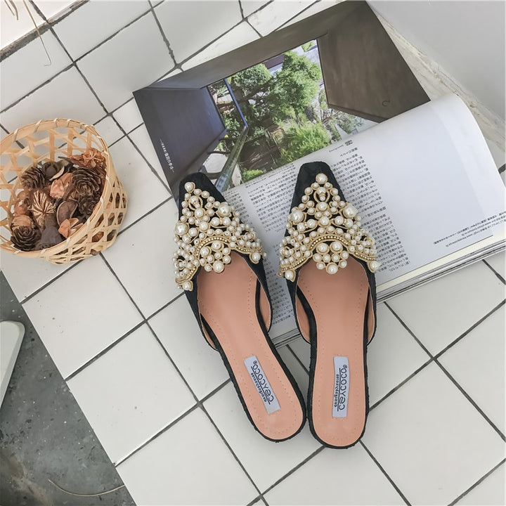 Dame Mules med luksuriøs perle-design Stilla