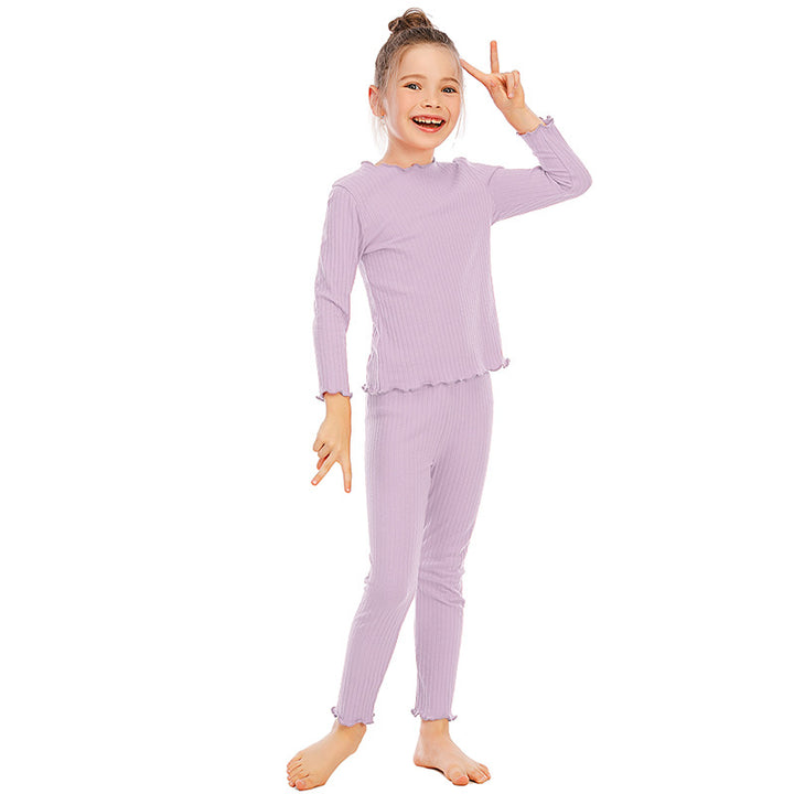 Dame pyjamasæt med charmerende flæser Stilla