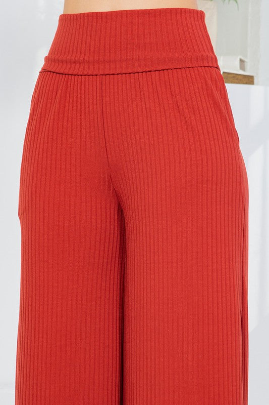 Stilla | Leg Ribbed Bukser Med Sidetasker