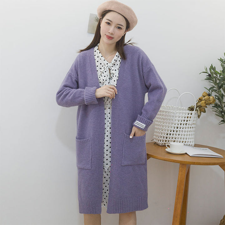 Femme Cozy Åben Front-Cardigan med Lommer Stilla