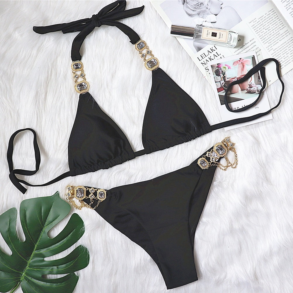 Dame Elegant Triangle Bikini Sæt Stilla