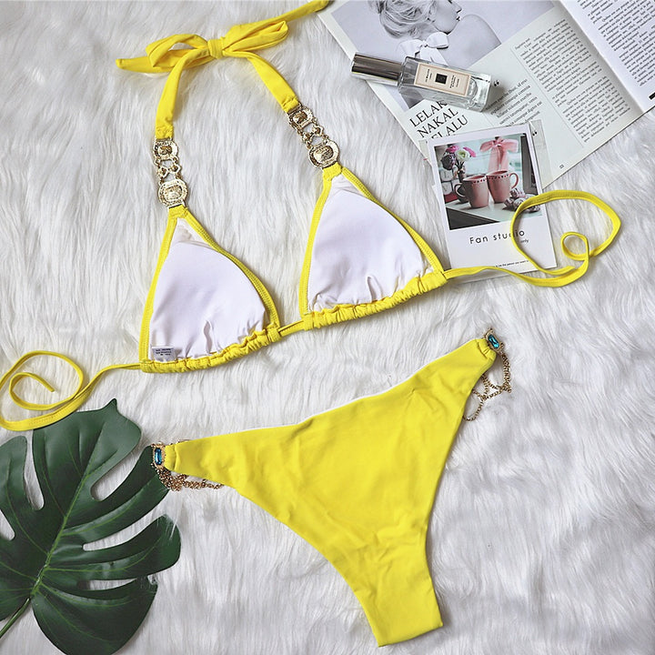 Dame Elegant Triangle Bikini Sæt Stilla