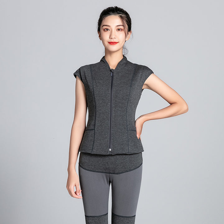 Dame Sporty vest med kortærmet og let taljeret snit Stilla