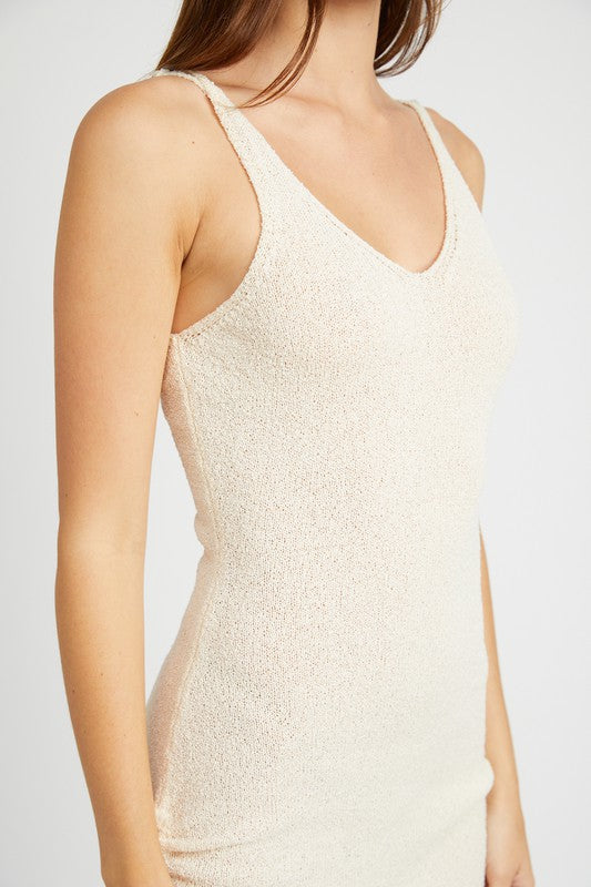 Stilla | Side Shirring Ærmeløs Kjole