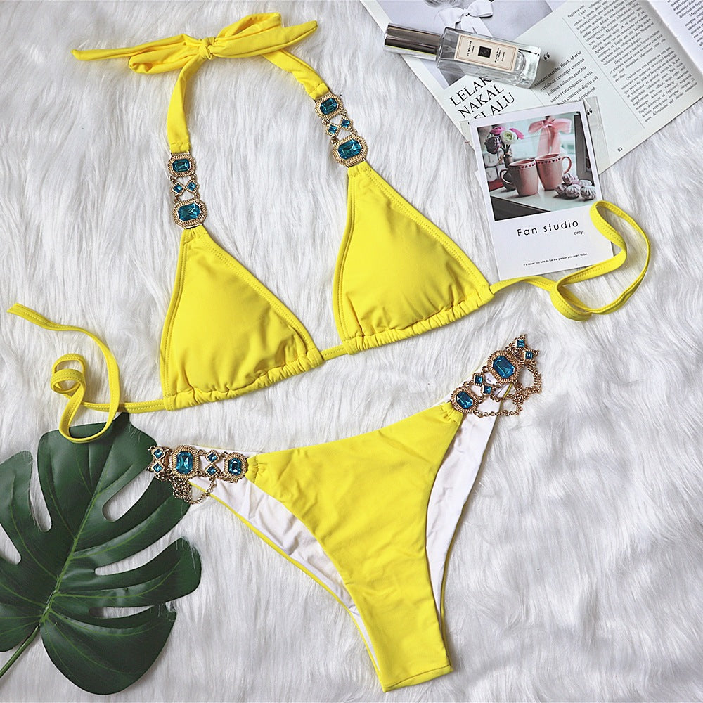 Dame Elegant Triangle Bikini Sæt Stilla