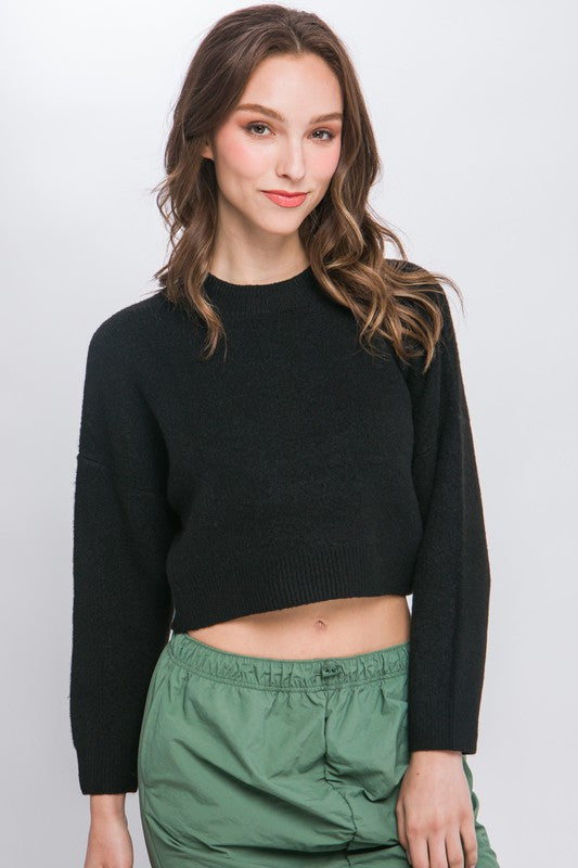 Stilla | Blend Cropped Sweater Top