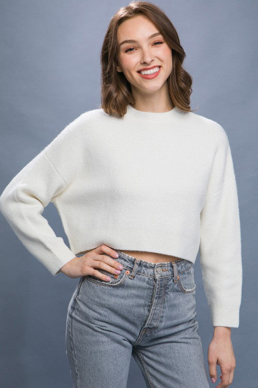 Stilla | Blend Cropped Sweater Top
