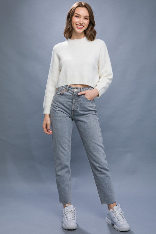 Stilla | Blend Cropped Sweater Top