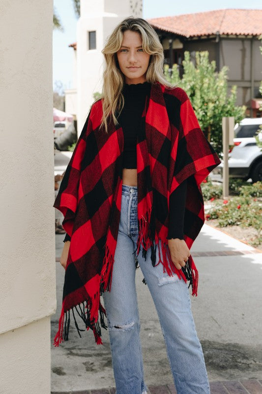 Stilla | Tjek Tassle Poncho