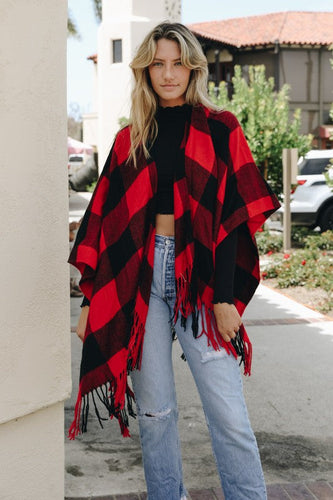 Stilla | Tjek Tassle Poncho