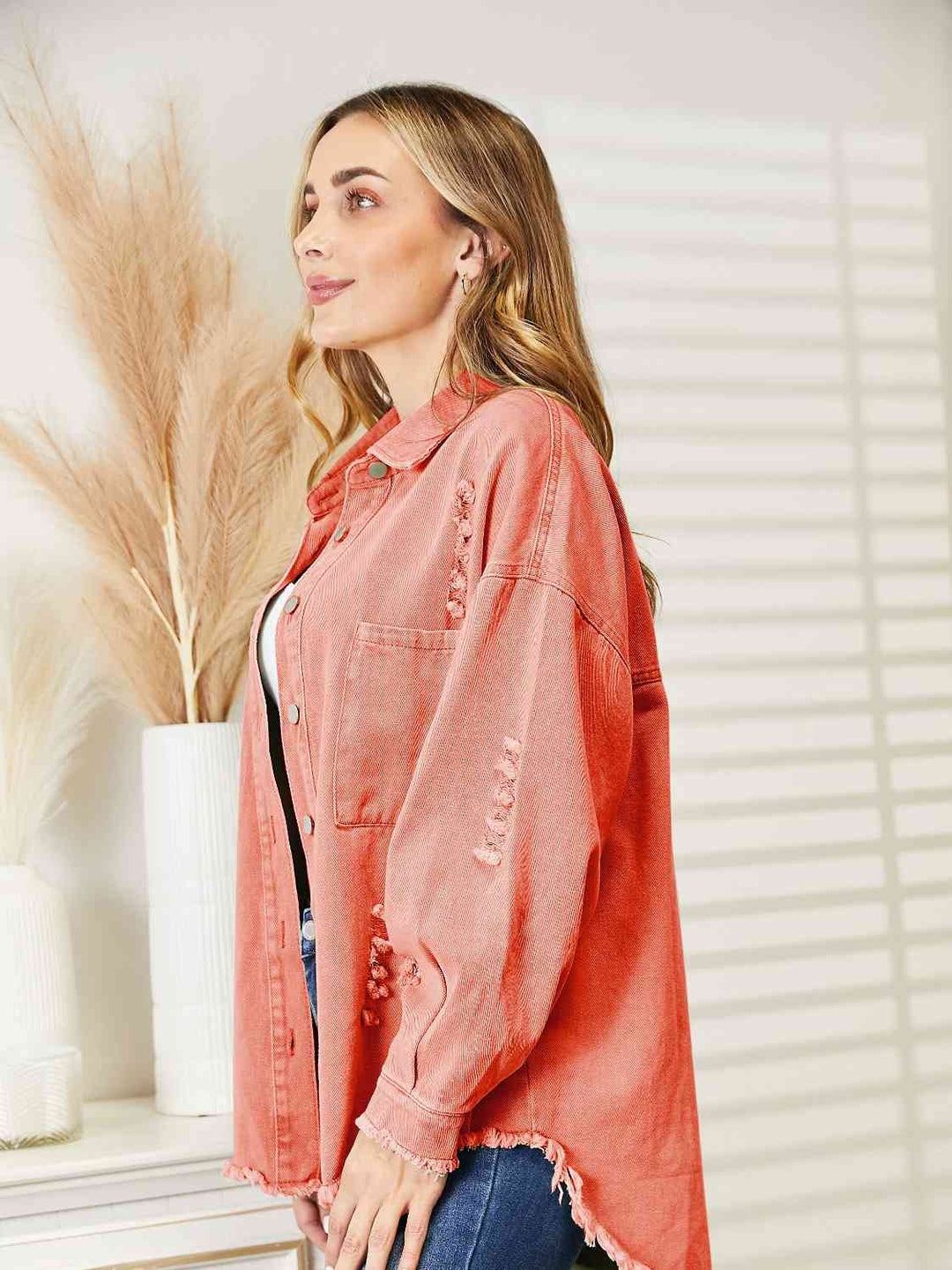Stilla | Raw Hem Denim Jakke
