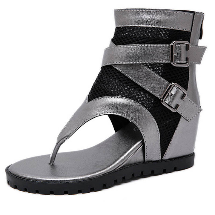 Dame Wedge-sandaler med åndbare netoverflader og justerbare remme Stilla