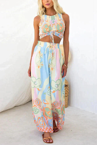 Stilla | Floral Print Elastisk Talje Sæt