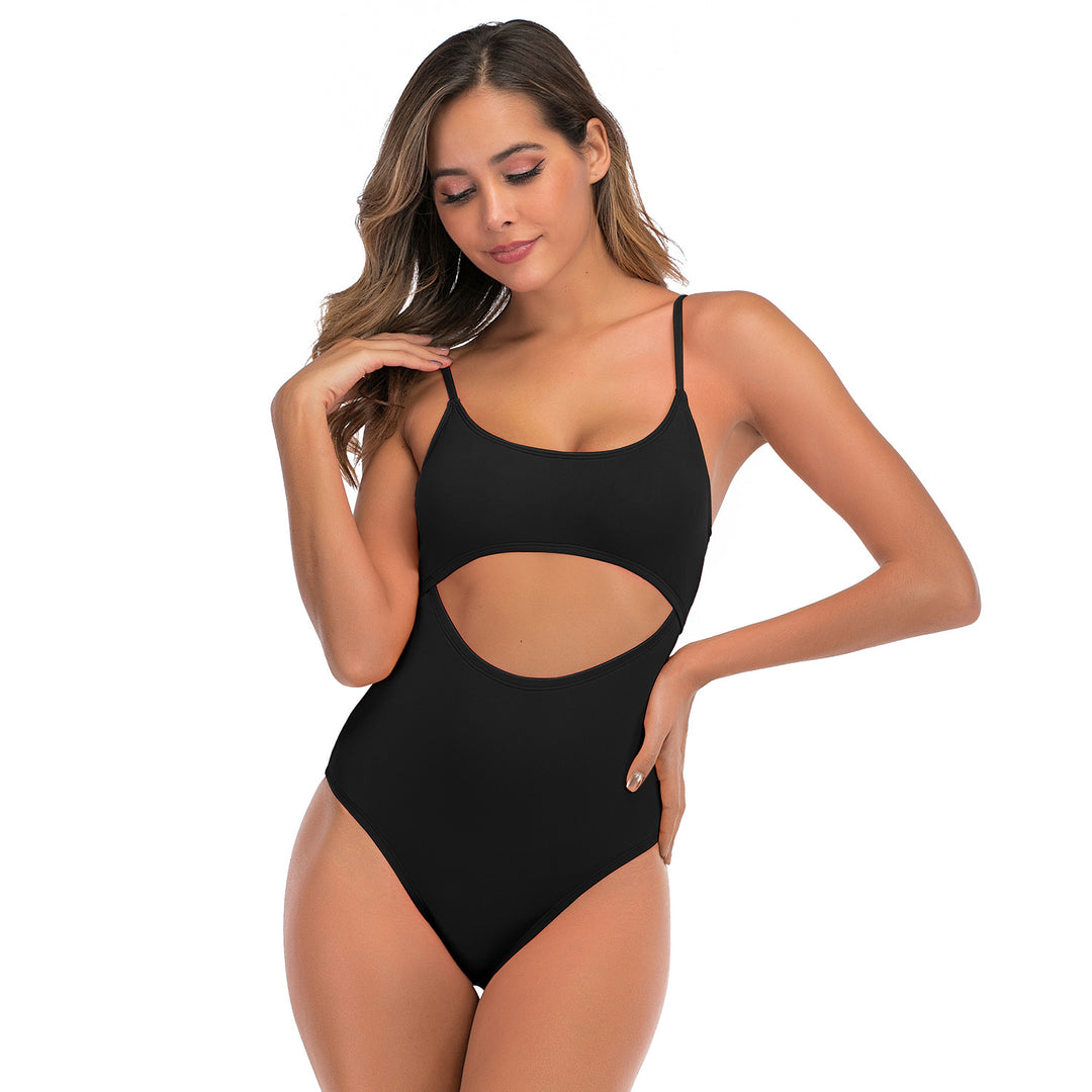 Dame Én-delt Badedragt med åben Cut-Out-design og justerbare Spaghetti-stropper Stilla