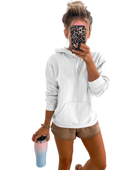 Kvinders casual hoodie med praktisk kengurulomme og blødt stof Stilla