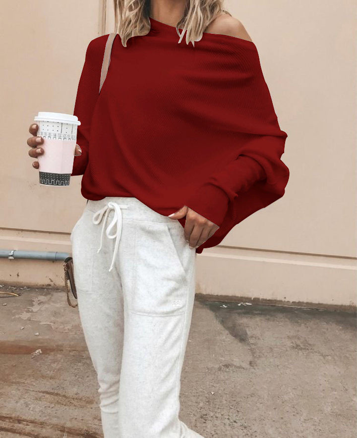Kvinders oversized sweatshirt med asymmetrisk halsudskæring og afslappet pasform Stilla