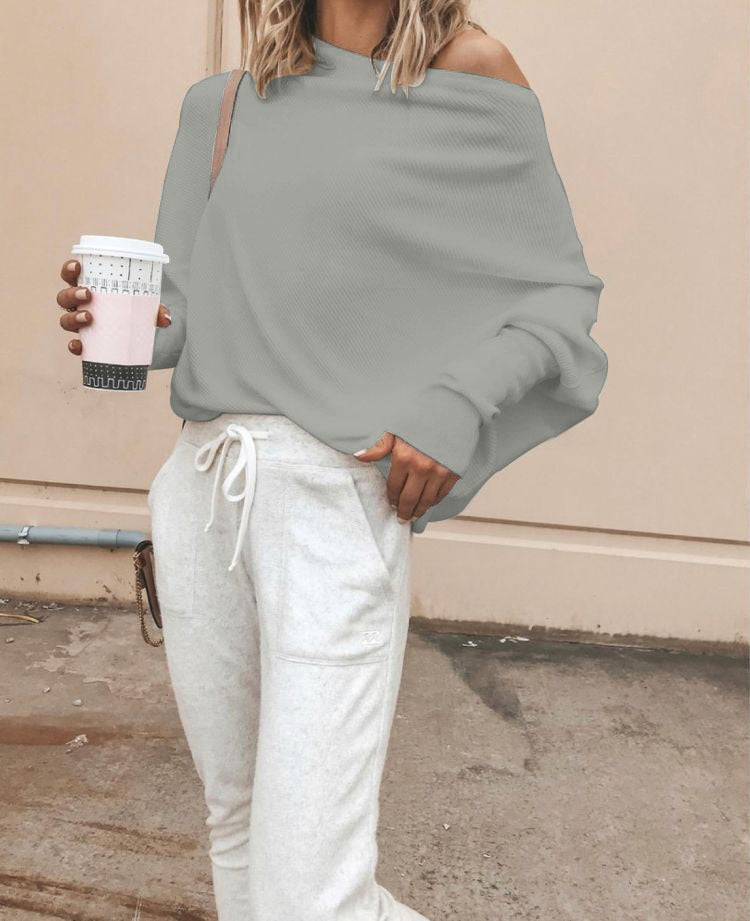 Kvinders oversized sweatshirt med asymmetrisk halsudskæring og afslappet pasform Stilla