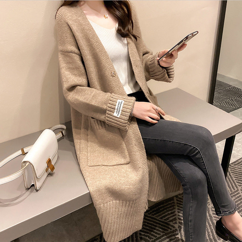 Femme Cozy Åben Front-Cardigan med Lommer Stilla